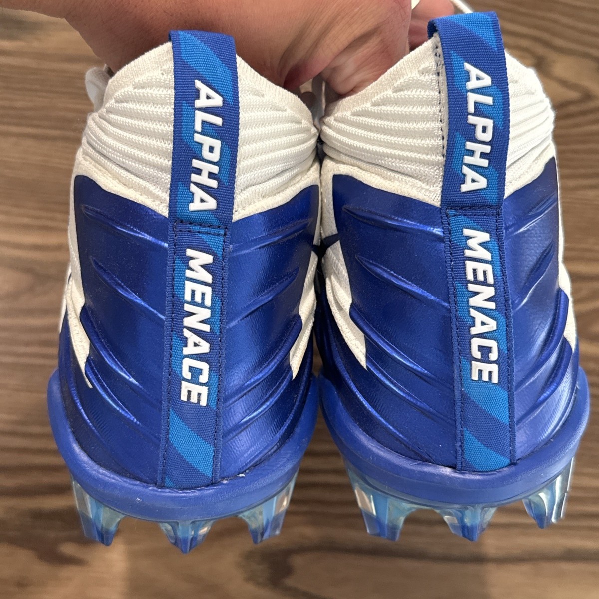 Size 14 Nike Alpha Menace Elite TD Football Cleats White/Blue 877140-401 NEW Size 14 Nike Alpha Menace Elite TD White/Royal Blue Football  main image 3