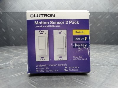 Lutron Maestro Motion Sensor Switch, 2A/Single-Pole, White MS-OPS2-WH-2 (2-Pack)