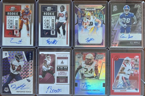 8 Card NFL Auto Lot. Spectra, Prizm, Contenders Optic, More. See Desc For Cards.