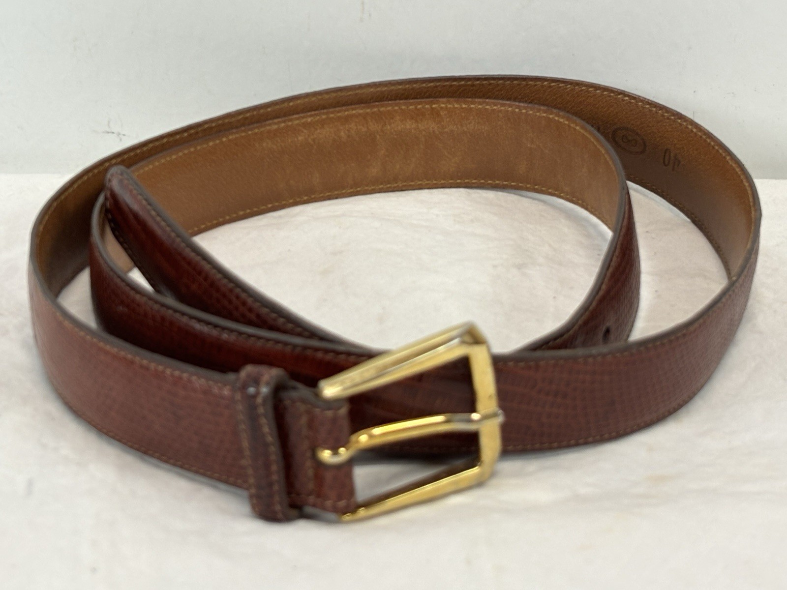 Hand Crafted Trafalgar Java Lizard Leather Belt S… - image 1