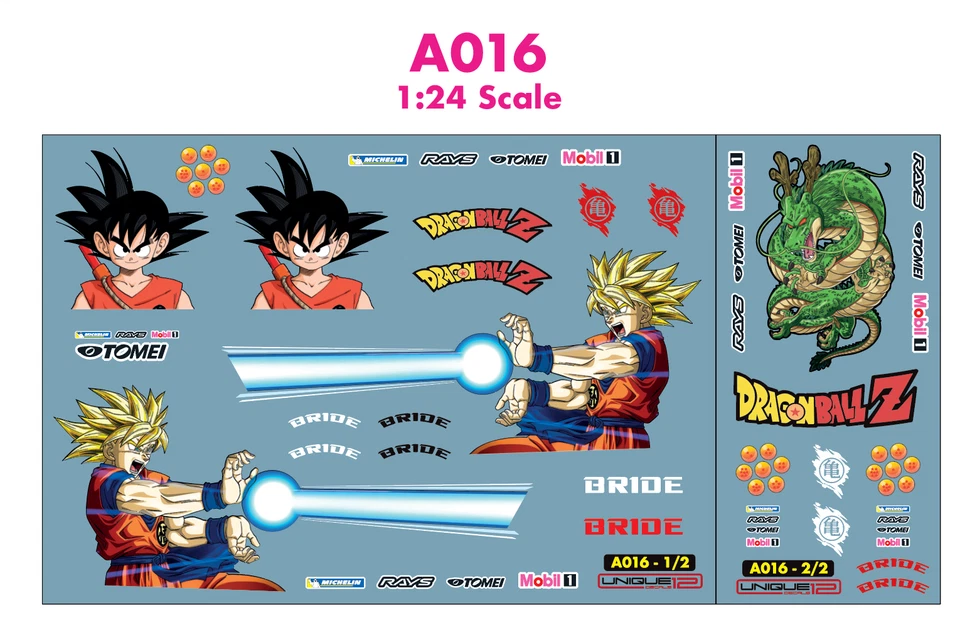 Anime Racing Water Slide Decal White Toner 1/28 1/25 1/32 RC Model Diecast #A043 - Image 4 of 4