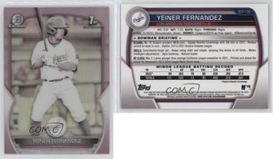 2023 Bowman Chrome Prospects Pearl Refractor Yeiner Fernandez #BCP-138
