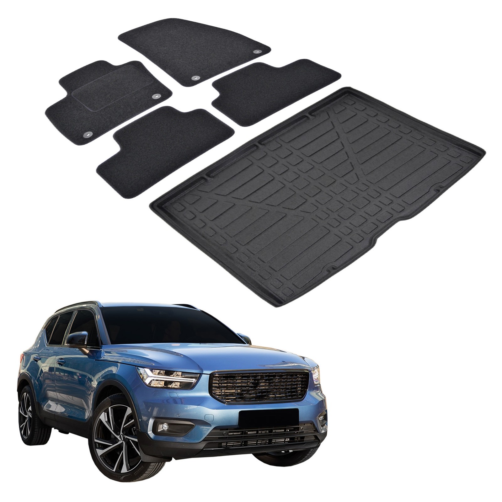 Tapis de coffre et sol Volvo XC-40 pour les sorties en famille et les voyages