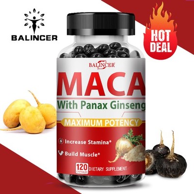 Maca + Ginseng für Männer und Frauen zur Verbesserung von Ausdauer und Leistung