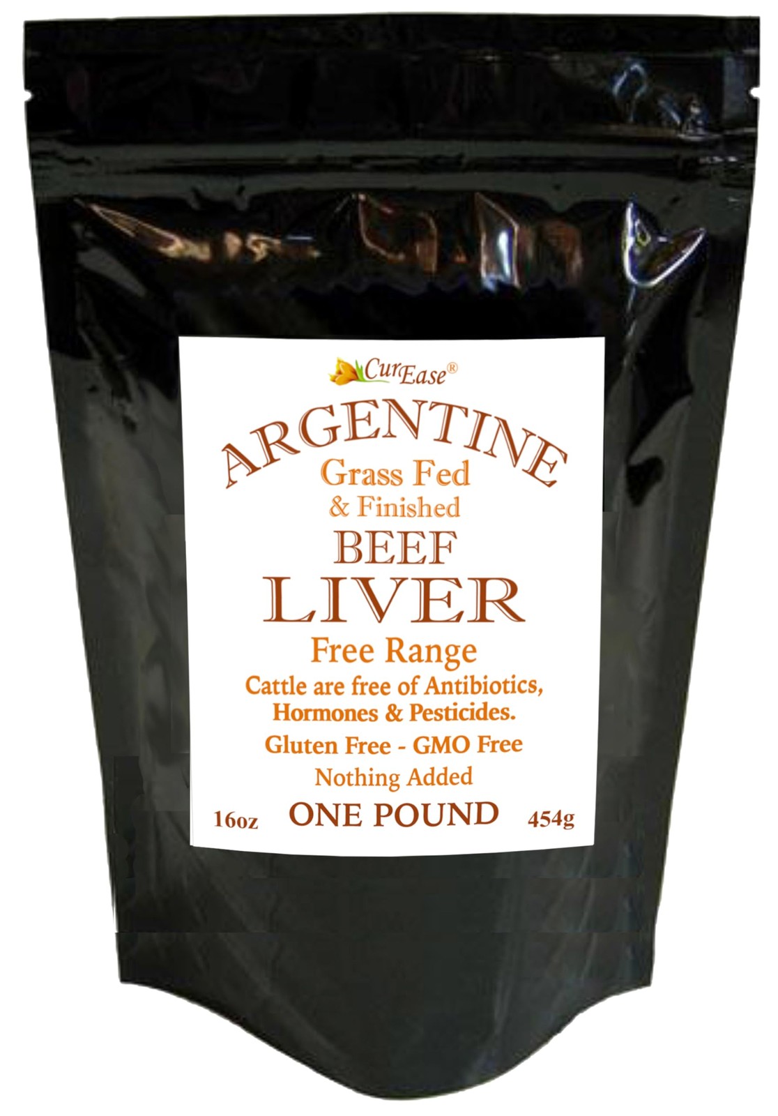 CurEase Argentine Grass Fed Beef Liver Powder, Desiccated, Hormone Free 1lb