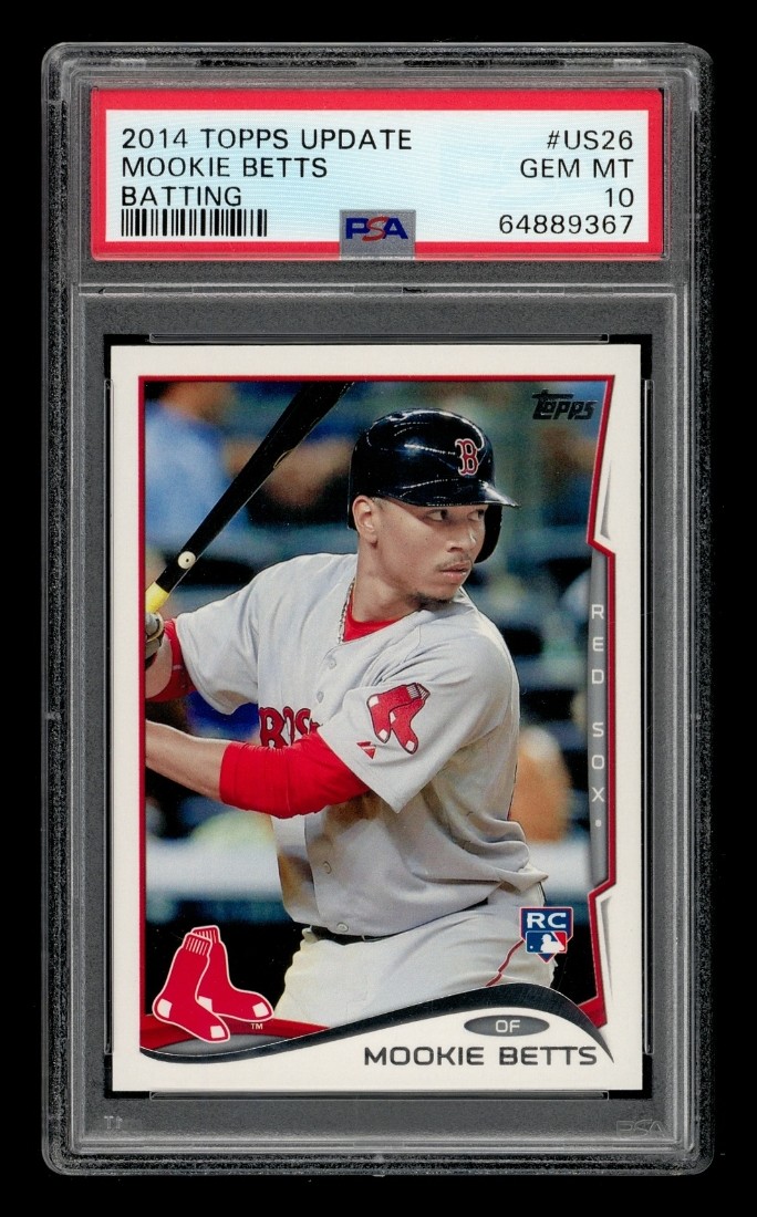 2014 Topps Update: #US26 Mookie Betts Batting PSA 10 GEM MINT
