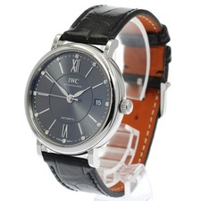 IWC SCHAFFHAUSEN PORTOFINO IW458102 37MM SS Leather Gray Dial Automatic #C505 2