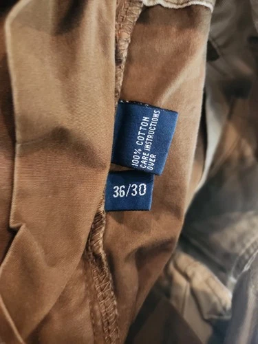 Vtg Polo Ralph Lauren Brown Military Cargo Paratrooper Tactical Pants Mens Read image 12