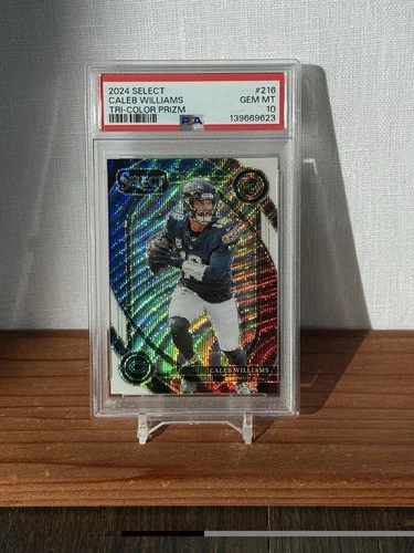2024 Panini Select Club Level Rookie Caleb Williams Tri-Color Prizm /149 PSA 10