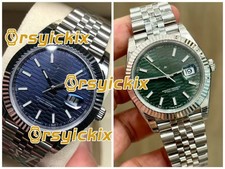 DIY SET for Date 2824 watch case  dial  hands  Strap sapphire 41mm