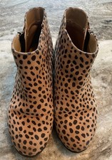 Cat Jack Leopard Print Boots Booties Ankle Boot Shoes Size 1