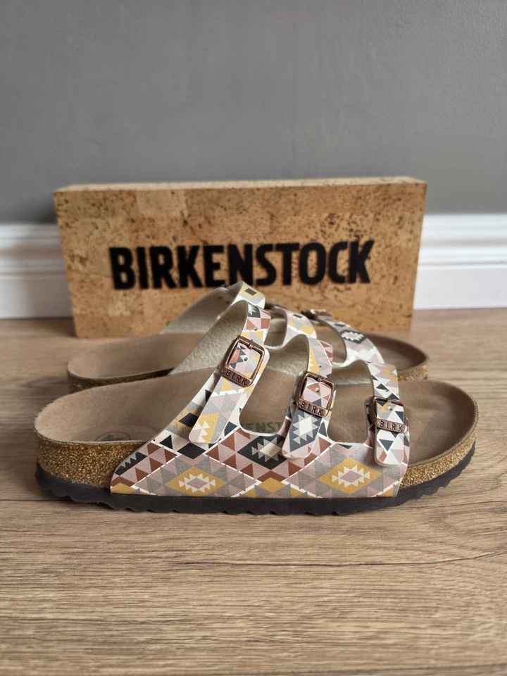 Birkenstock Florida Fresh Vegan Birko-Flor Ethno Mocha UK 5 Selten NEU - Bild 4 von 4