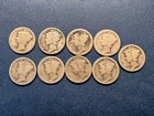 Lot of 9 Coins Mercury Silver Dimes 1917 S Mint  Beautiful Lot See Pics #35