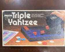 Vintage Deluxe Triple Yahtzee 1978 Dice Game E.S Lowe