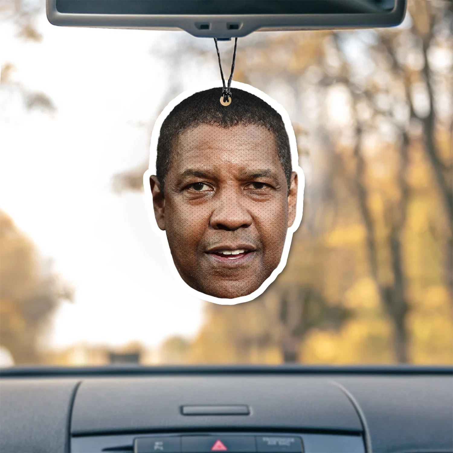 Denzel Washington Unscented Hanging Car Air Freshener Freshie