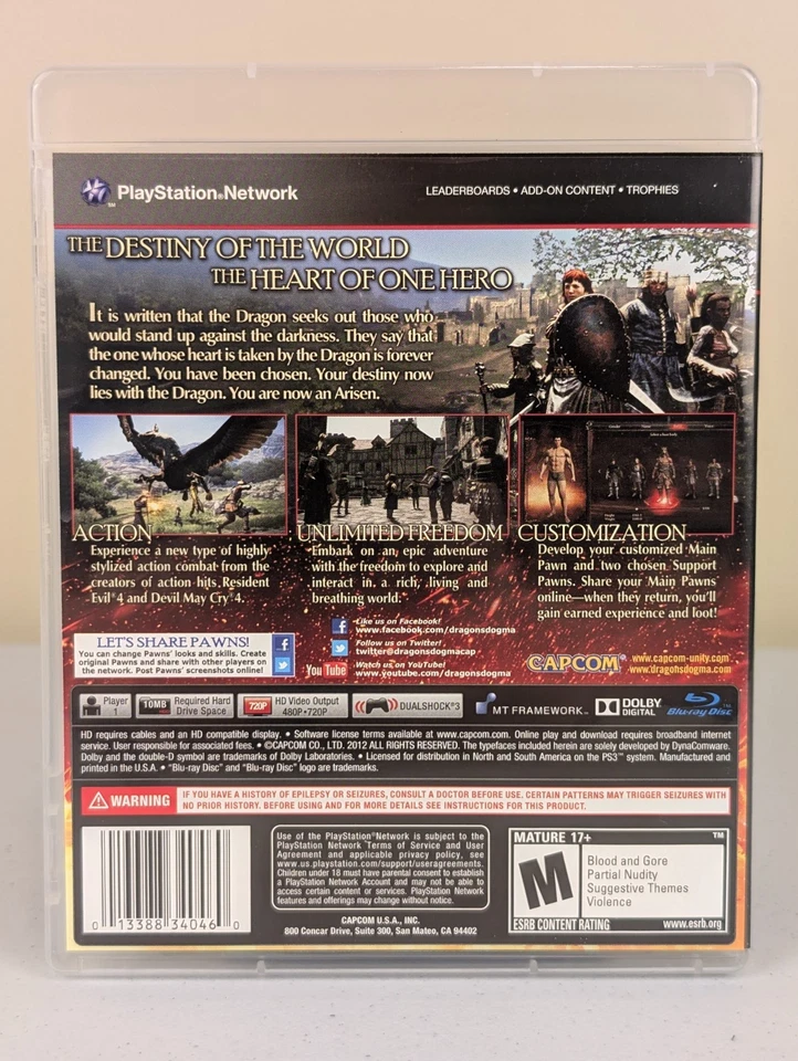 Dragon's Dogma (PlayStation 3 PS3) ➡️CIB Complete - Tested - Excellent 📀! - Image 2 of 4