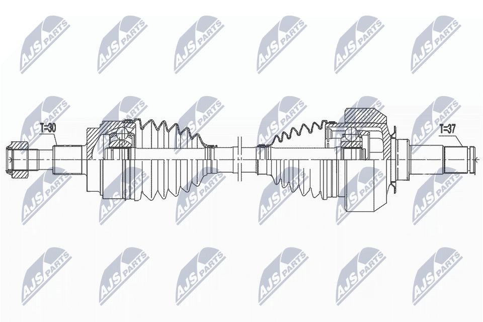 NTY Drive Shaft NPW-ME-142 For Mercedes-Benz, Reinforced, 840 mm