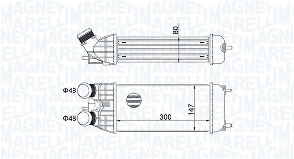 Magneti Marelli 351319204470 LadeluftküHler FüR CitroËN DS Opel Peugeot-image