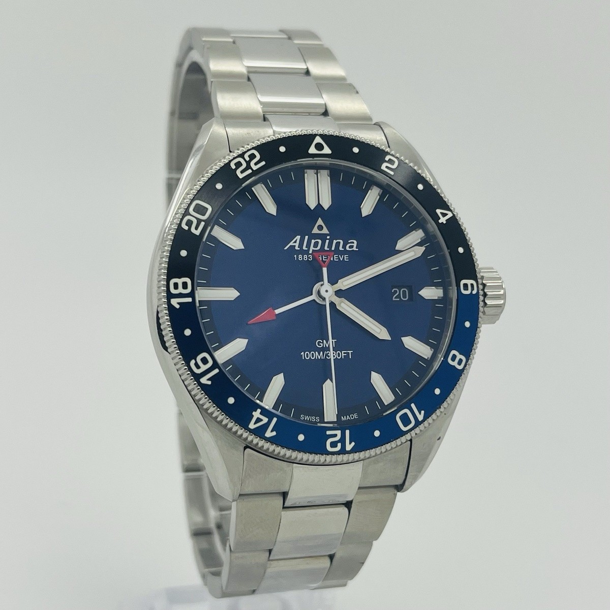 Alpina Alpiner Batman GMT Mens Sapphire Blue Steel Swiss 42mm