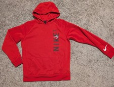 NIKE Boys Red Hoodie Sweatshirt Size Large YL 24/16 VGUC