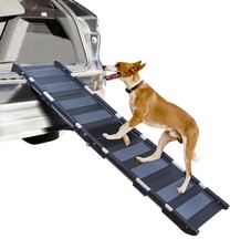 RIZZARI Portable Dog Car Ramp, Foldable, for Medium  Large Dogs, Up To 150lb