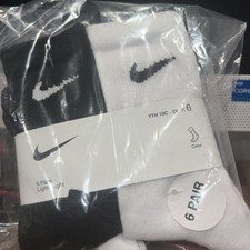 Nike Boy s Lightweight Crew Socks PACK-6 Youth 10C-3Y NWT