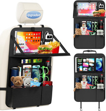 Backseat Car Organizer with Upgraded Foldable Tray, Car Seat Organizer for Kids,