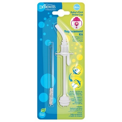 Dr. Brown's Baby's First Straw Cup Replacement Kit 9.1 Ounces, White 