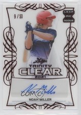 2021 Leaf Trinity Clear Auto Red 9/50 Noah Miller #CA-NM2 Auto 8d2
