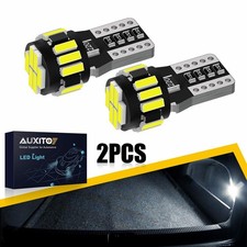 T10 168 194 4014 Led Side Marker Light Bulb Canbus Error Free White 6500k 2pcs