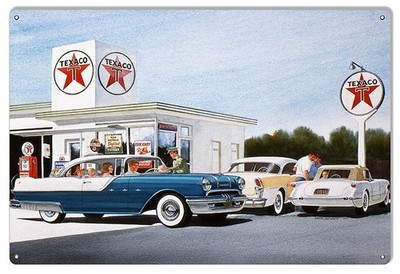 Texaco Motor Oil Gas Station Metal Sign 12x18 Man Cave Garage Novelty ...