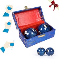 2 Pcs Baoding Chinese Balls for Hand Therapy Tai Chi Balance, Yin Yang -