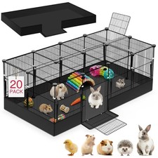 20 Panels Guinea Pig Cages, Small Animal Playpen with Liner