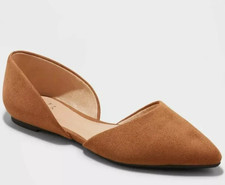 Women's Julie Ballet Flats with Memory Foam Insole - A New Day Cognac 7