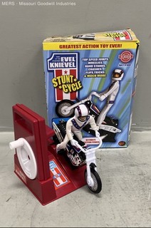 Evel Knievel Stunt Cycle Toy California Creations Ideal With Launcher & Box