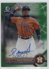 2022 Bowman Mega Box Chrome Mojo Green Refractor 31/99 Dauri Lorenzo Auto 0tf6