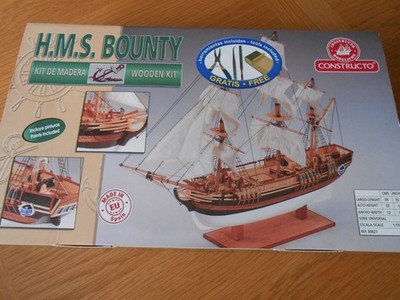 Fabulous Contructo Holzmodellbausatz HMS Bounty komplett mit Farben und Werkzeugen.