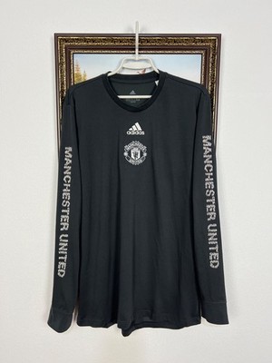 Adidas Manchester United Football Train Shirt Soccer Jersey Long Sleeve Size L