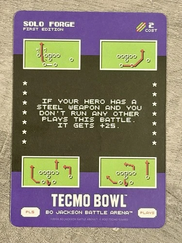 2026 Bo Jackson Battle Arena Tecmo Bowl Plays - Solo Forge #PL5 (SSP)