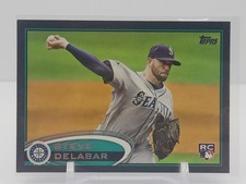 STEVE DELABAR 2012 TOPPS ROOKIE BLACK PARALLEL! #51/61! SP! RC! SEATTLE MARINERS