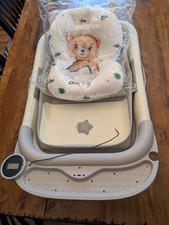 Foldable Portable Baby Bathtub With Thermometer 0-36 Months Grey New