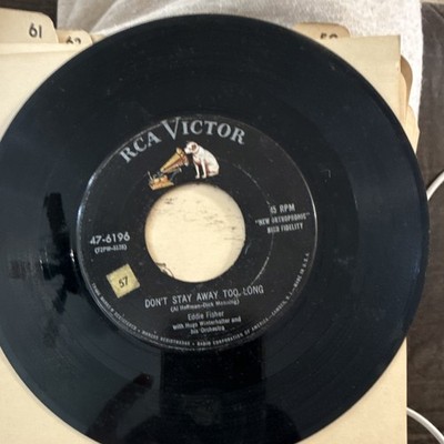 Eddie Fisher Don't Stay Away Too Long The Four Freshmen Day By Day Vinyl 7'' 45  