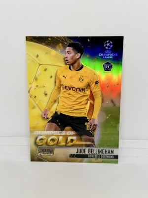 JUDE BELLINGHAM Rookie 2020-21 Topps Stadium Club Chrome Glimpses Of Gold /50