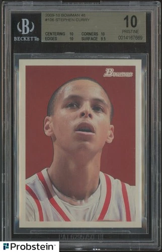2009-10 Bowman '48 #106 Stephen Curry Warriors RC Rookie /2009 BGS 10
