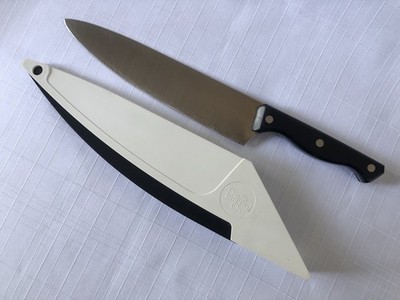 PAMPERED CHEF Knife With Self Sharpening Case 8'' Blade #1047 RETIRED - Nice!!