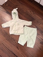 Carter's Two Piece Infant Boy's Green Pants Set Sweet Baby Size 3 Months VGUC