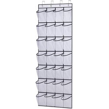 ATTDETJL Over the Door Shoe Organizer, Hanging Shoe Organizer with 28 Mesh La...