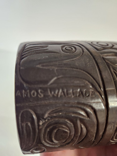 Amos Wallace Alaskan Hand Carved Totem Pillar Candle Holder Set Of 2 1969 *Read - Picture 15 of 20