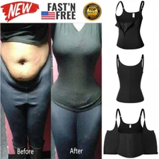 Plus Size Shapewear Fat Burn Weight Loss Waist Trainer Body Shaper Vest Tank Top
