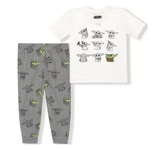 STAR WARS Grogu T-Shirt Tee & Jogger Pants Matched Set Boys Size 6 NEW